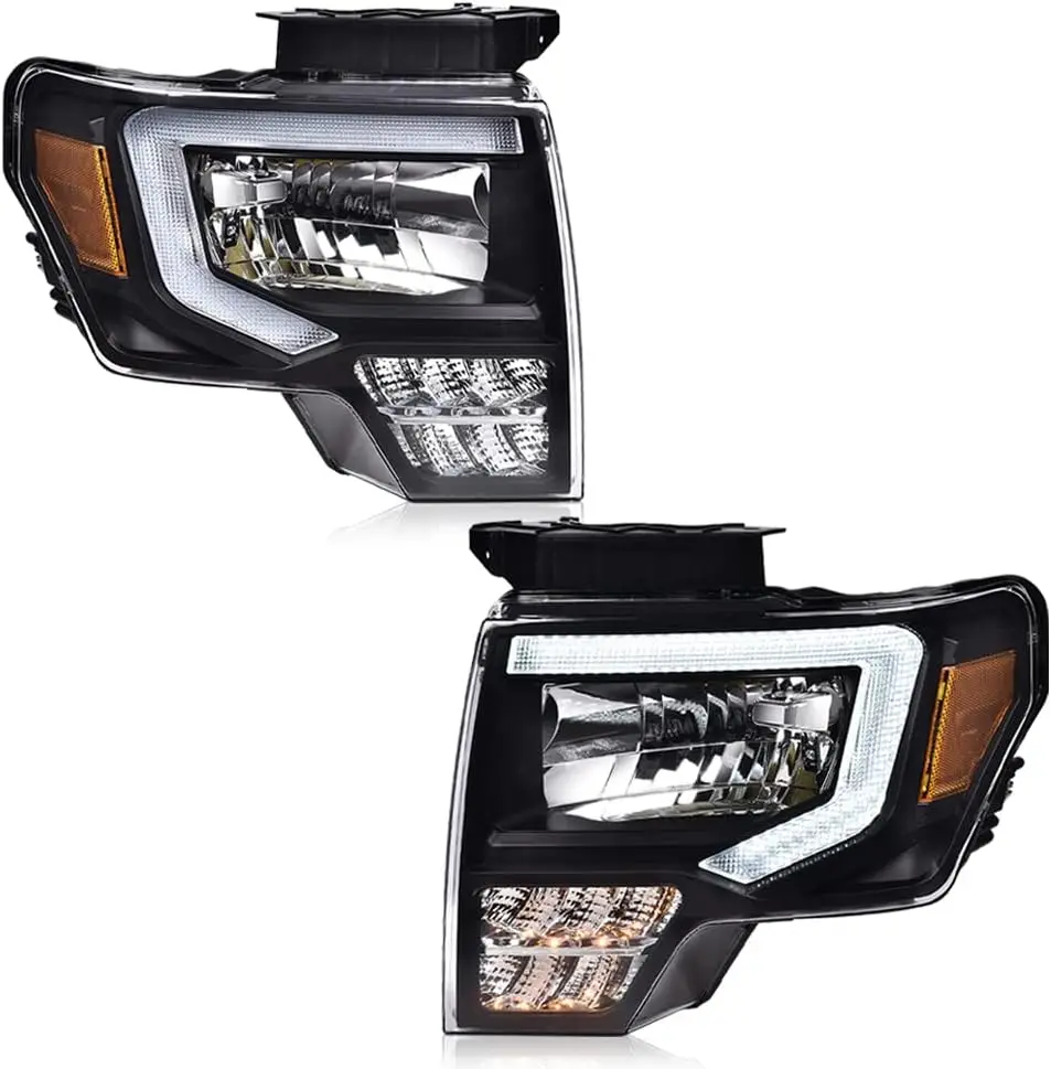 

Светодиодная фара DRL в сборе, совместимая с фарми Ford F150 2009-2014, FO2503289 FO2502289, сторона водителя и пассажира, прозрачная
