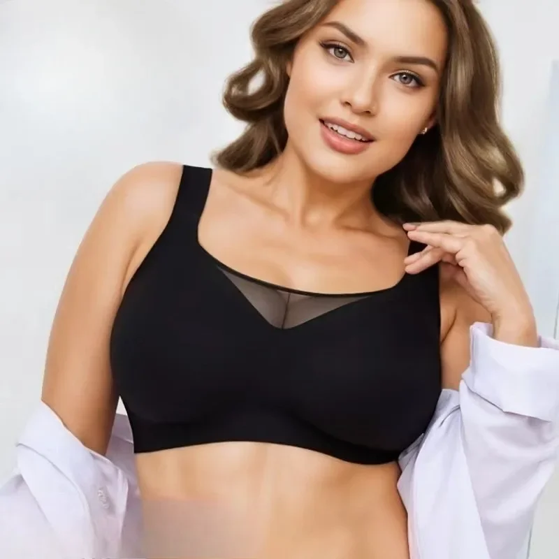 Wire-Free Full-Cup Padded Bra for Women | Seamless Bustier Bralette | Breathable Soft | For Full Busts