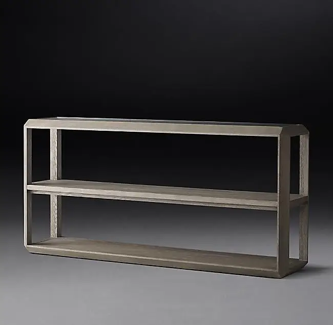 Furniture Solid wood porch table Italian modern sofa back few American rural retro side cabinet