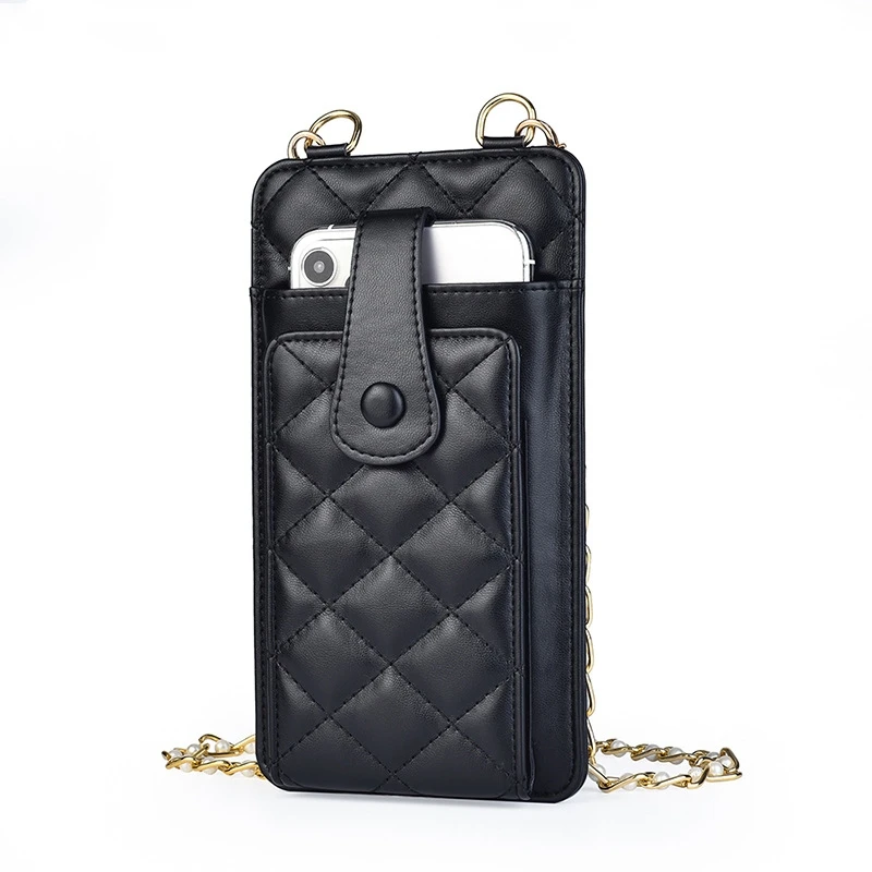 Damska uniwersalna torba na telefon komórkowy Outdoor Sport Skórzany portfel z wieloma przegródkami na karty Torby na ramię Crossbody