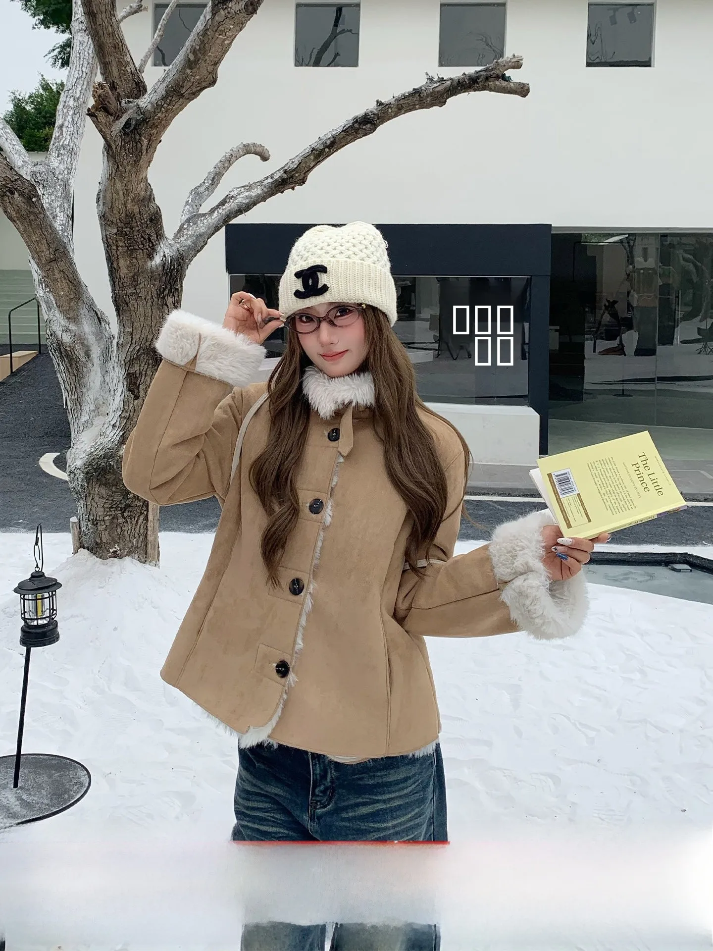 

Теплое американское замшевое пальто Sle Suede Jaet для женщин, зимнее, класса люкс, с меховой подкладкой, повседневное, длинное, на пуговицах