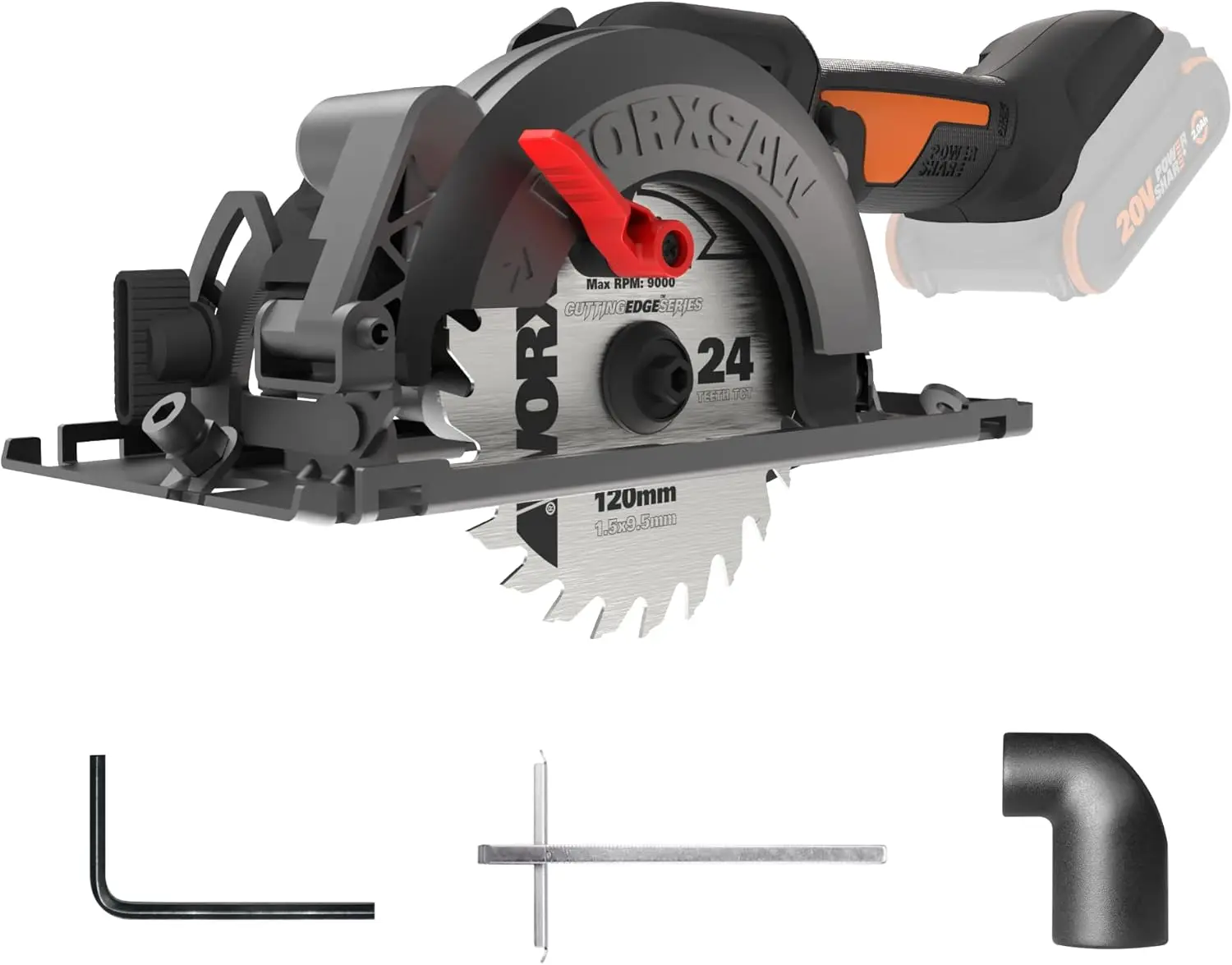 

20V Cordless Compact Circular Saw, 4.5" Blade, Brushless Motor for Efficient Cuts in Wood