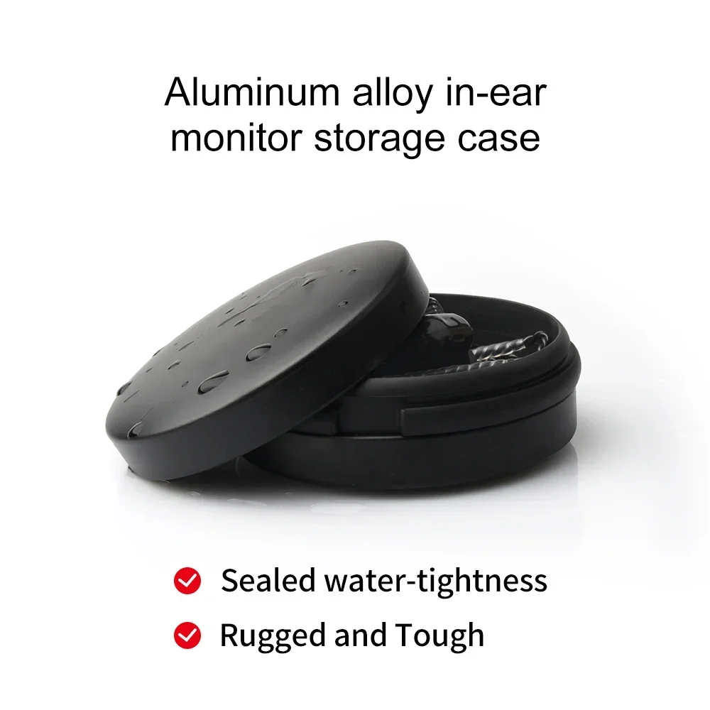 Opansten New Metal Aluminum Alloy In-ear Earphone Accessories Earphone Hard Waterproof Portable Storage Case Bag Box Earphone image 3