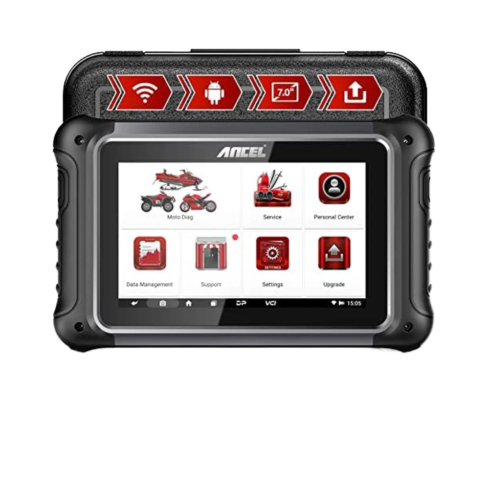 

ANCEL MT700 OBD2 Motorcycle Scanner Android 7 16GB Touch Screen Full System Diagnostics Including 35+ Functions Diagnostic Tools