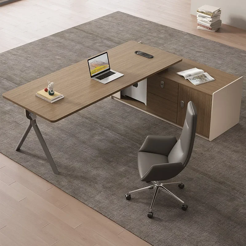 Modern Executive Desk and Chair Set Simple Manager Director President Office Table and Chair Combination