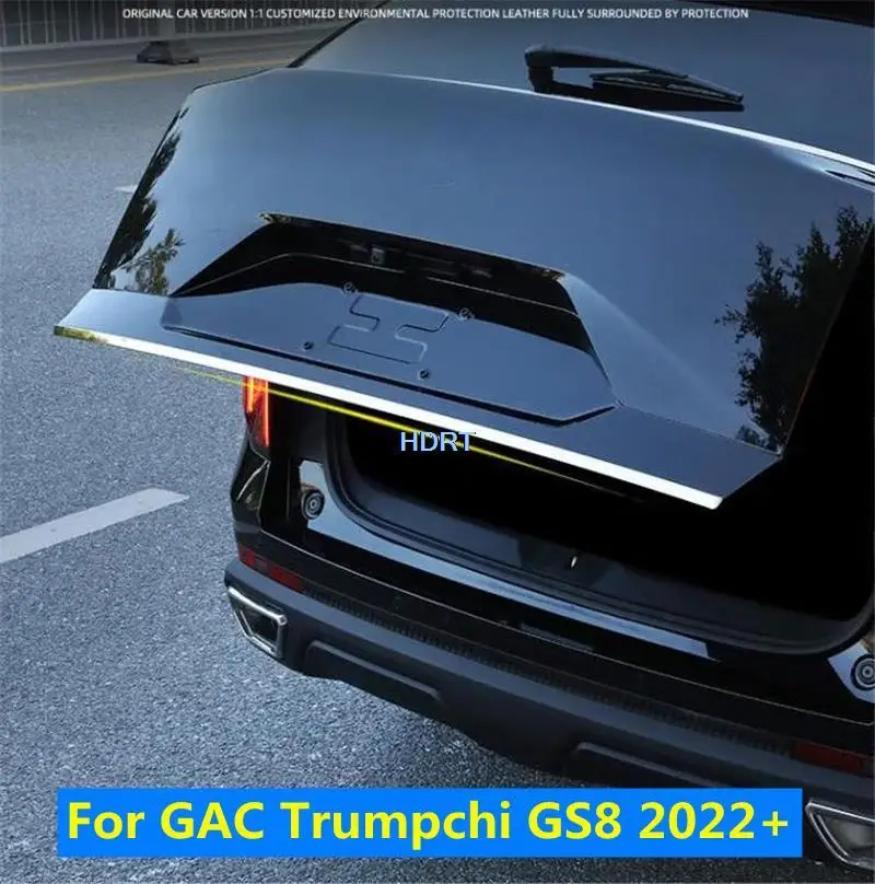 

Stainless Steel Tail Gate Door Moulding Cover Rear Trunk Strip Trims Decorative Car Accessories For GAC Trumpchi GS8 (A90) 2022+