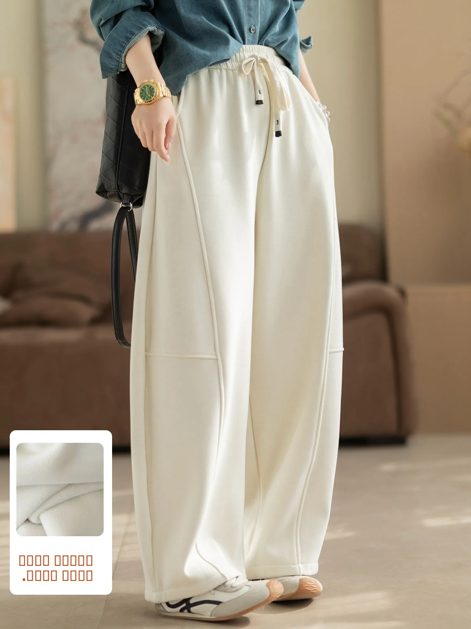 

Женские повседневные брюки Cyu: новая коллекция осень-зима, утепленные флисом, свободного кроя, для работы и отдыха, с художественным дизайном, утолщенные, повседневные брюки