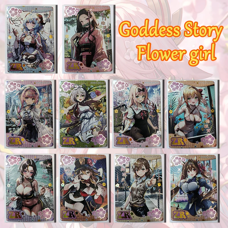 NEW Goddess Story Flower girl Kafka Yuuki Asuna Rem Nahida Ganyu Yoimiya ZR card Toy collection boy Birthday Christmas gifts