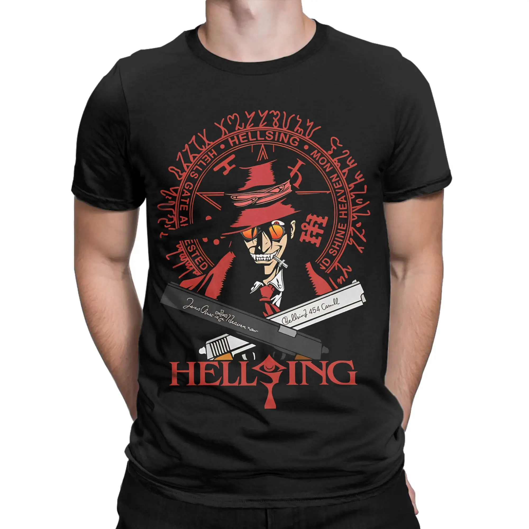 Holy Blood Funny 100% Cotton T-Shirt Hellsing Tops Tees For Men