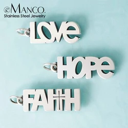 eManco Fashion Boutique Jewelry Couple Silver Plated Small Pendant Simple Design Stainless Steel Accessories Wholesale