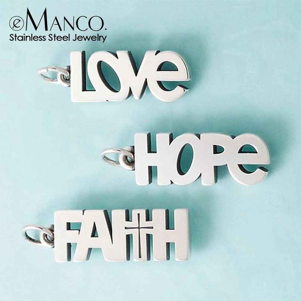 EMANCO Fashion Boutique Jewelry Couple Silver Plated Small Pendant Simple Design Stainless Steel Accessories Wholesale