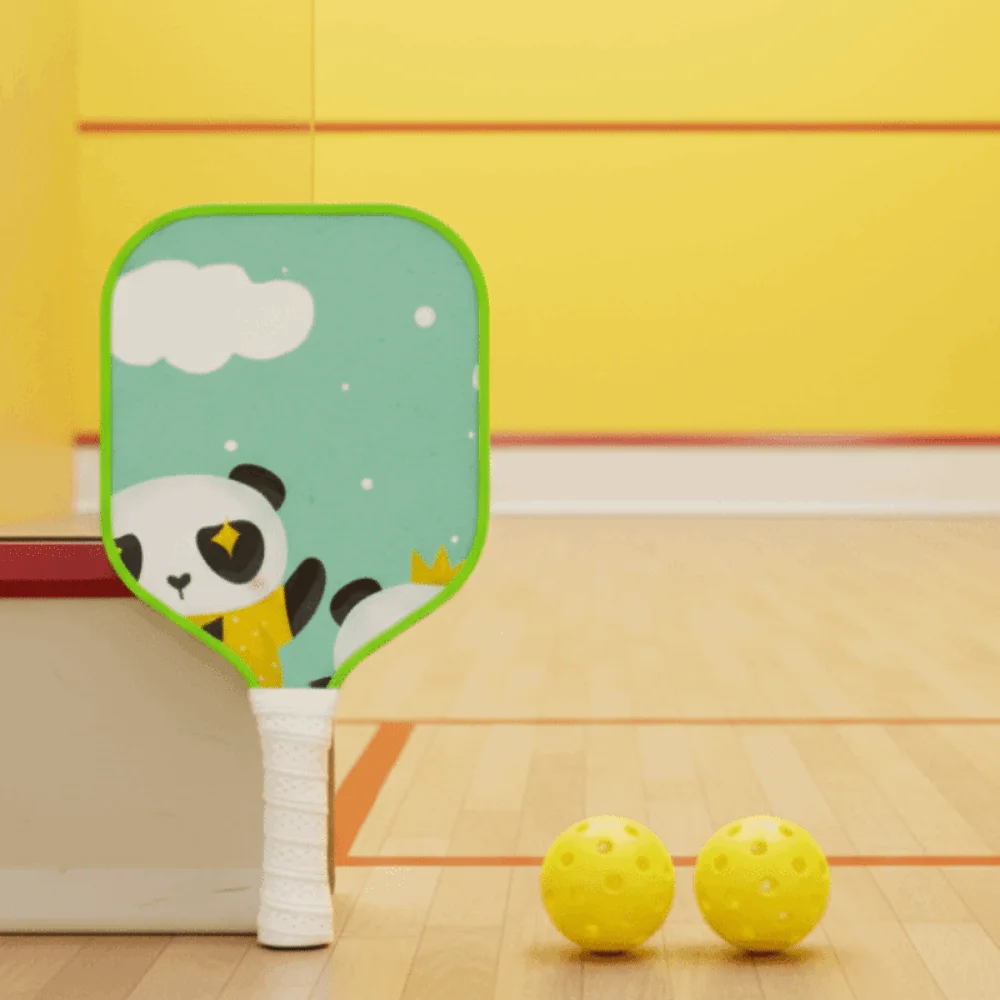 

Cartoon Children's Pickleball Set Lightweight Colorful Children's Pickleball Rackets Glass Fiber Non-Slip Grip