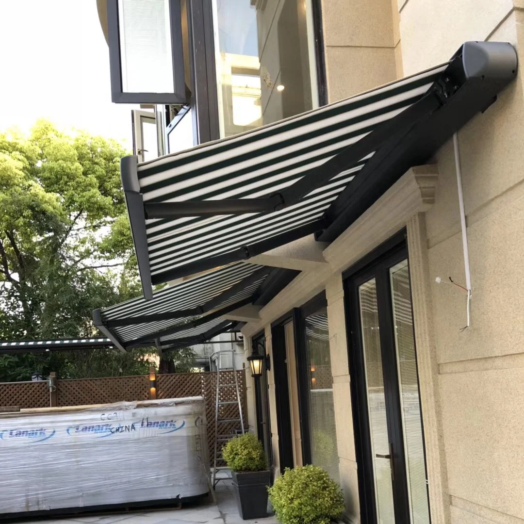 

Мощный выдвижной маркиза-навес с LED-подсветкой и электроприводом 6x3.5м