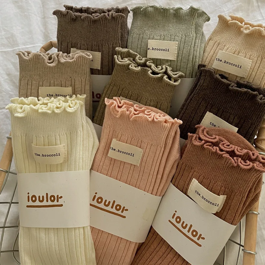 

Mirad осенне-зимние женские носки, милые однотонные спортивные носки, женские хлопковые дышащие носки средней длины