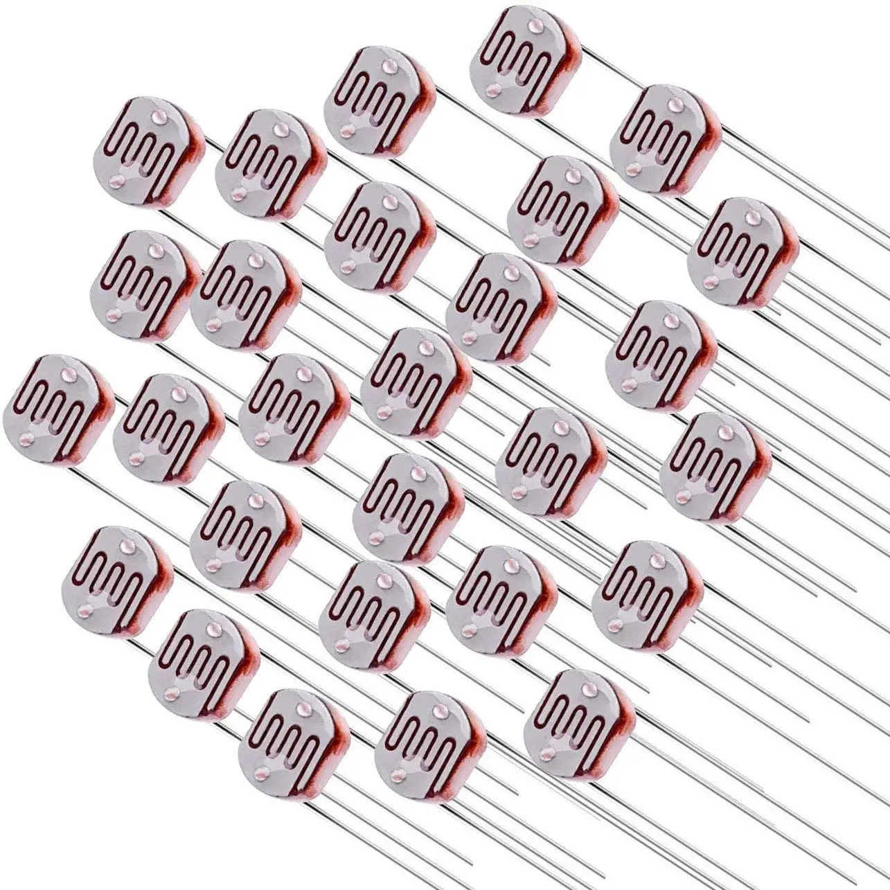 

50Pcs GL5516 Light Dependent Resistor LDR 5MM Photoresistor Photoconductive Suitable 5528 5539 5549 For Arduino