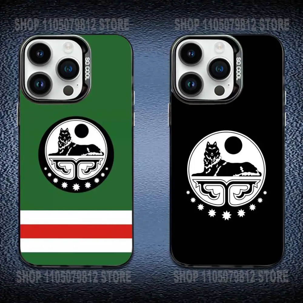 

Chechen Coat Of Arms Phone Case For iPhone 16,15,14,13,12,11,Mini,Pro,E,MAX Black Candy Matte Shockproof Cover
