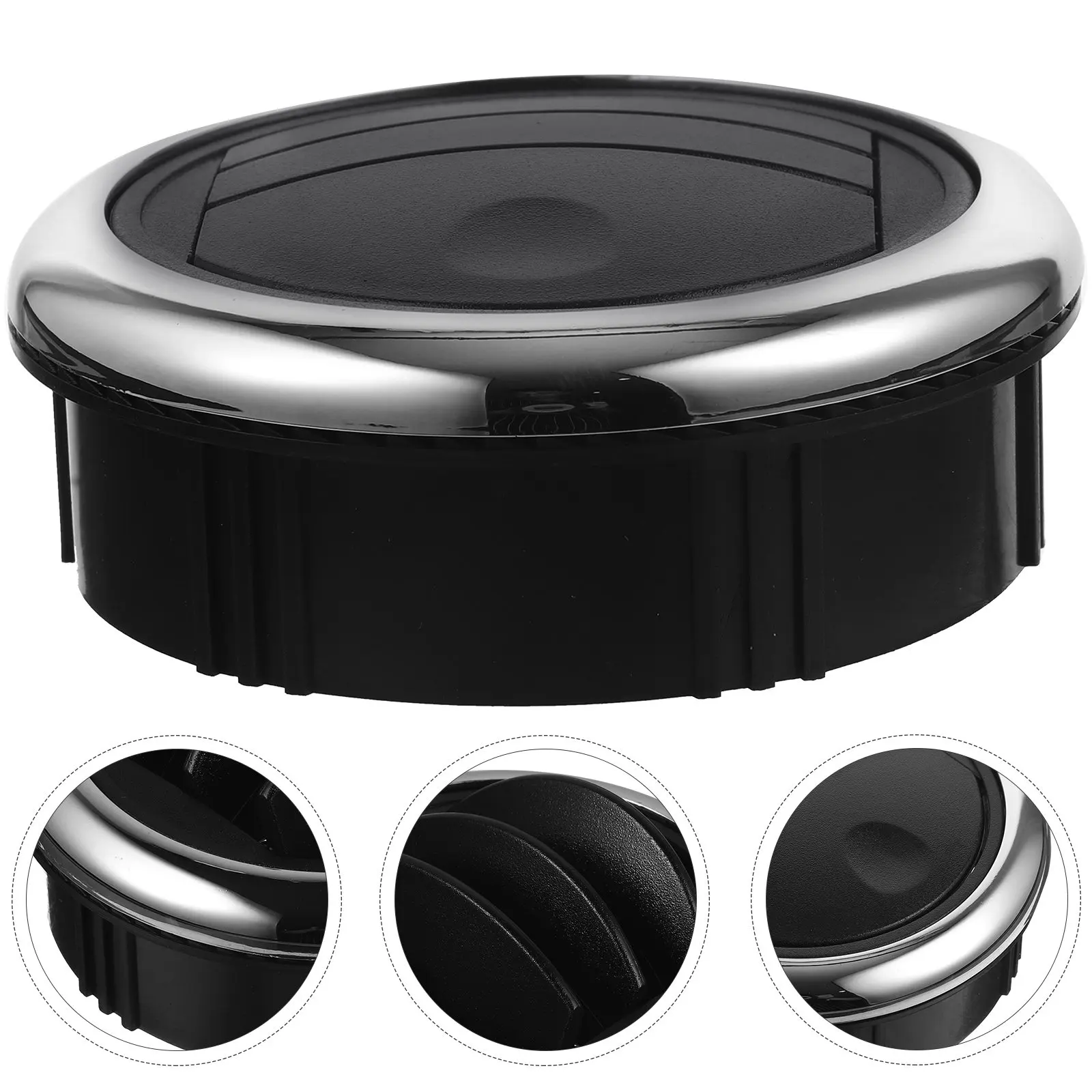 Knob Type Round Air Conditioning Vent Outlet Electroplate Diameter 87Mm 75Mm Universal Replacement for Rv Bus Electric Car