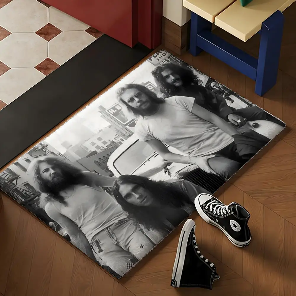 Hard Rock Cactus band Floor Mat Soft Flannel Rug Non-Slip Absorbent Mat for Bathroom Bedroom Home Decor