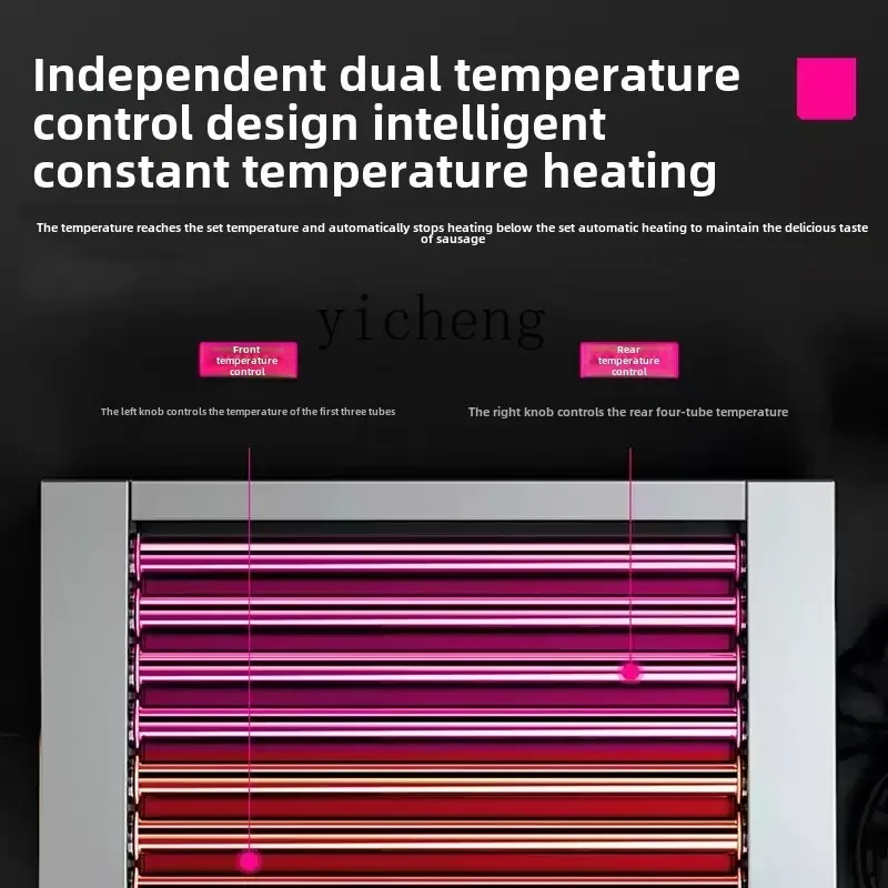 ZK Macchina per grigliare salsicce elettrica commerciale Piccola, mini macchina per hot dog per salsicce alla griglia completamente automatica da tavolo