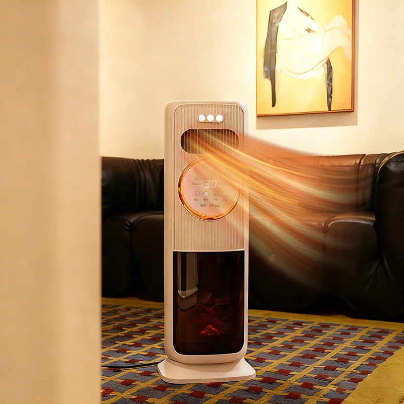 Electric Heating Floor Stand Fan Temperature Protection Timer Mist Air Cooling Heater Air Conditioner Fan