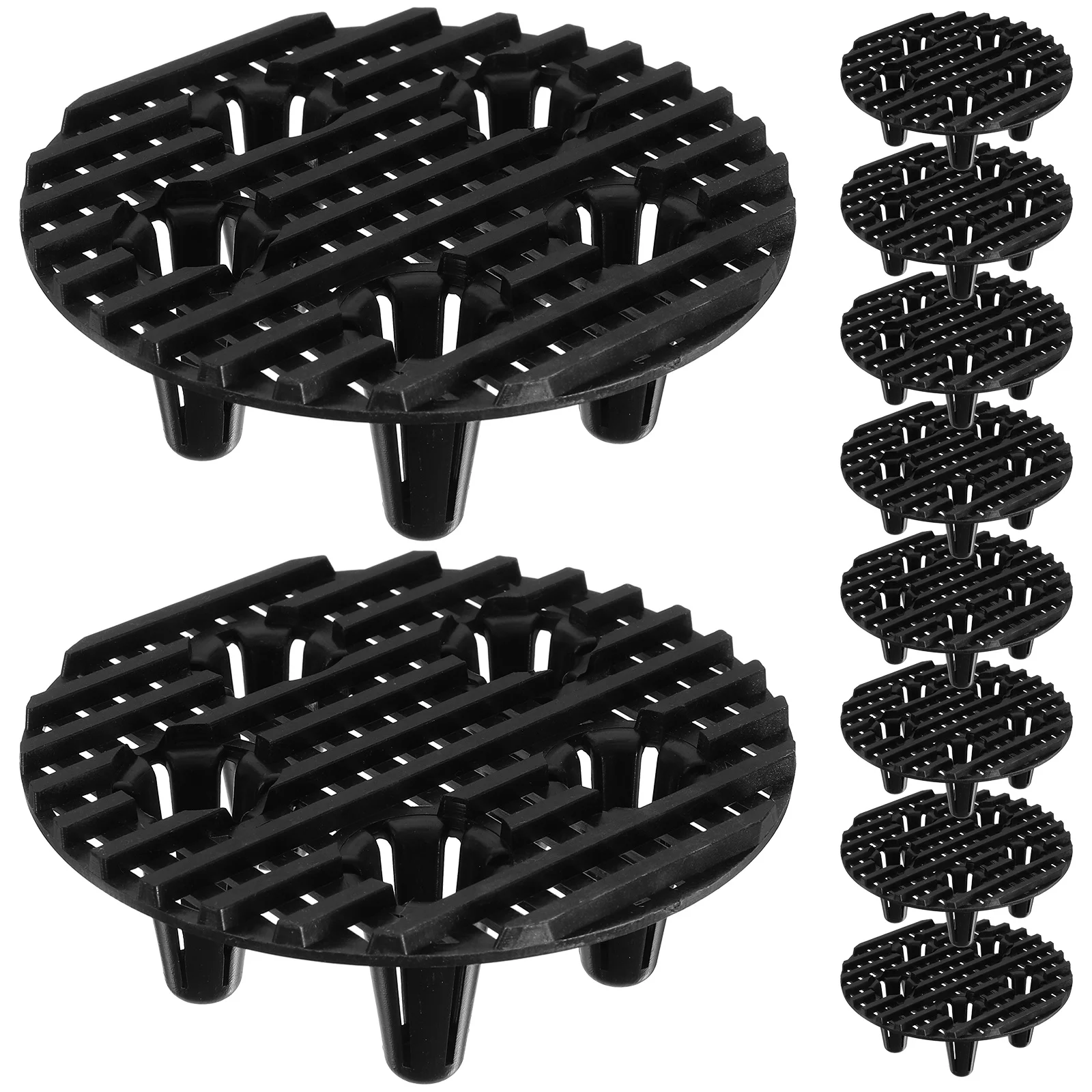 

10Pcs Flower Pot Root Control Pad 12Cm Circular Plastic Grid Isolation Tray for Drainage Air Circulation Succulent Planters
