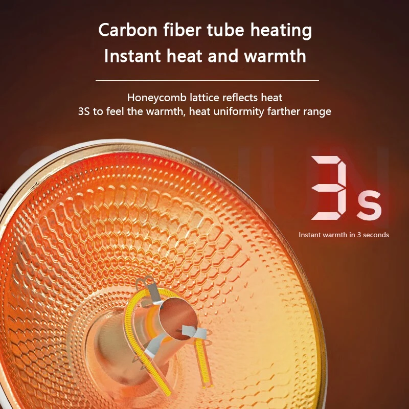 Elektrische Kachel Verticale Huishoudelijke Kleine Zonneverwarmer Energiebesparende Snelle Verwarming Kleine Oven Elektrische Verwarmer.