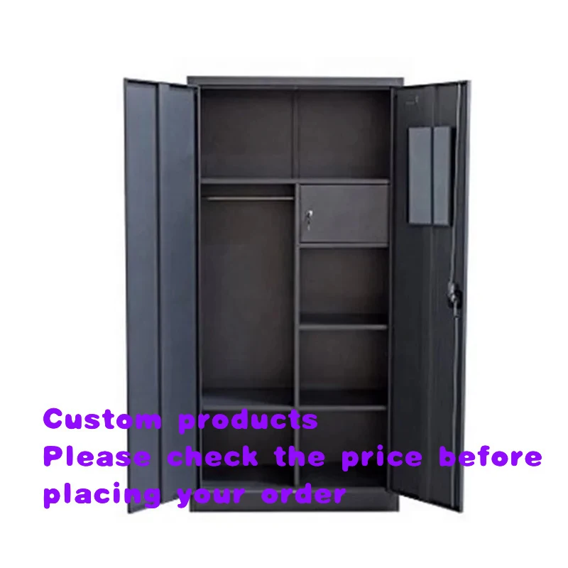 custom.Bedroom Furniture 2 Door Metal Cabinet Clothing Steel Armable Hanger Cupboards Almari Locker Closet Wardrobe