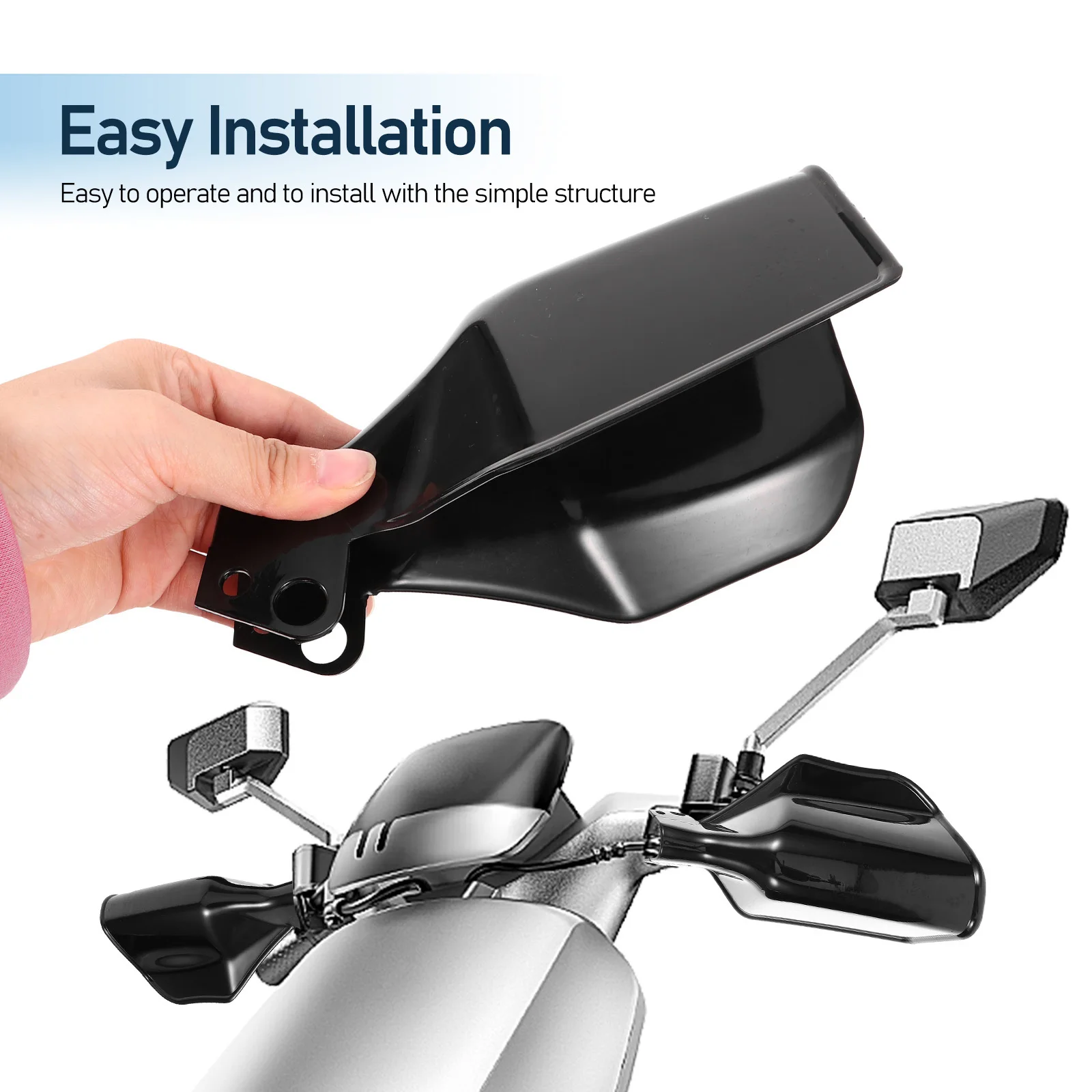 

1 Pair Motorbike Handlebar Guard Sturdy ABS Windproof Handguard Cover Motorcycle Protector Handlebar Guard Motorcycle Handguard