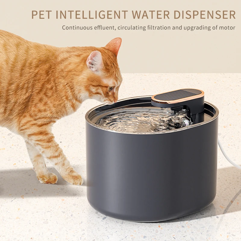 

Teddykala 3L Automatic Pet Cat Water Fountain Mute Water Feeder Bowl USB Charge Auto Electric Feeder Pet Drinking Dispenser Cat