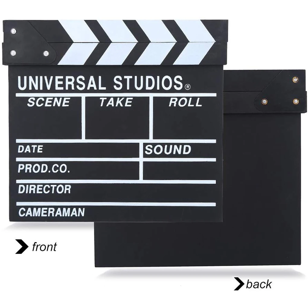 Wood Clapper Board Reusable Props Decoration Boards Director Slate Video Action Movie Scene Shooting Tool Clapboard