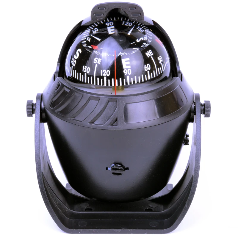 Vehicle-Mounted Marine Compass Led with Light Adjustable Magnetic Declination Sailing Yacht Magnetic Compass Strong Magnetic