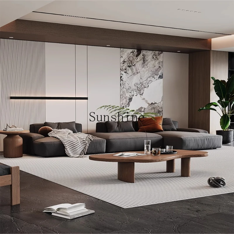 

Modern simple tofu block fabric sofa combination light luxury home office business integration