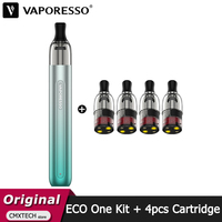 Original Vaporesso ECO One Kit 16W Pod Vape 1100mAh Battery + 4pcs Extra Cartridge 2ml 0.8 or 1.2ohm E Cigarette Optional