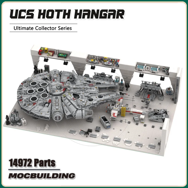 UCS Hoth Hangar MOC Building Blocks Movie Scene Diorama Base Technology Bricks DIY Assembly Display Collection Model Toys Gifts