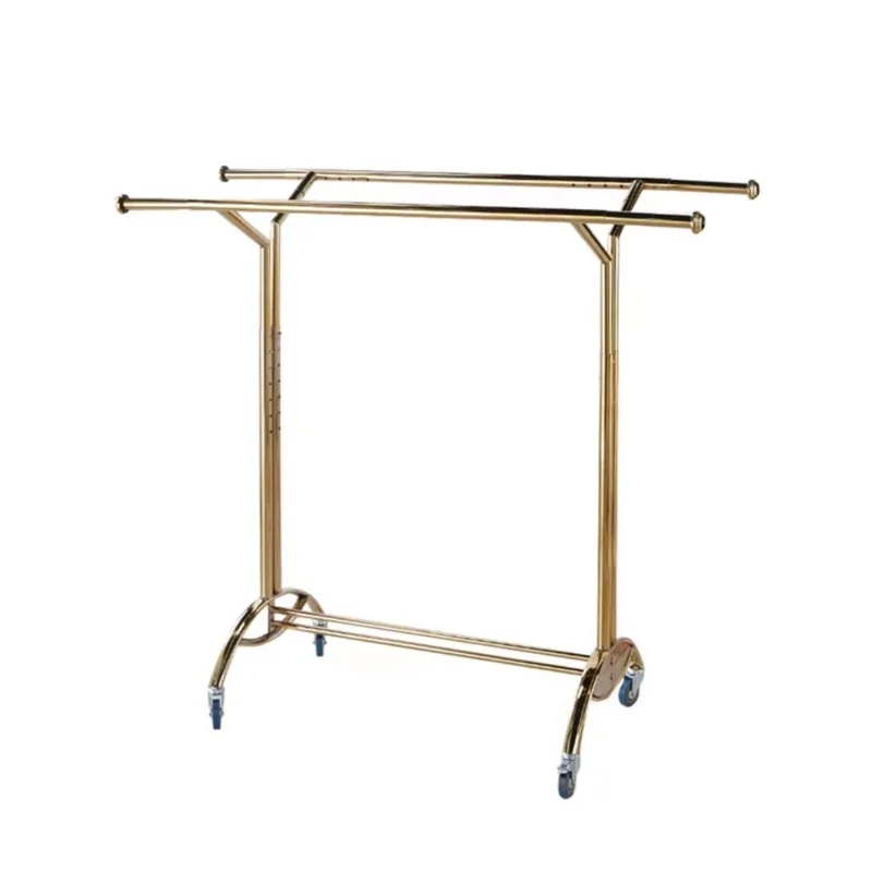 

Folding parallel bar moving pulley bold and thickened floor telescopic lifting drying rack