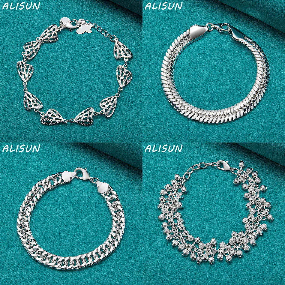 

ALISUN 925 Sterling Silver Design Bracelets For Women Men Creativity Gifts Street All-match Party And Daily Wear
