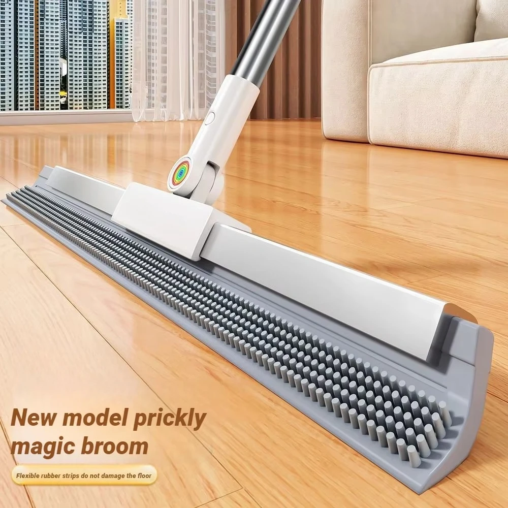JOYBOS Multifunctional Magic Broom Silicone Floor Water Wiper Dry and Wet 180 Complete Cleaner Brush Living Room Toilet Bathroom