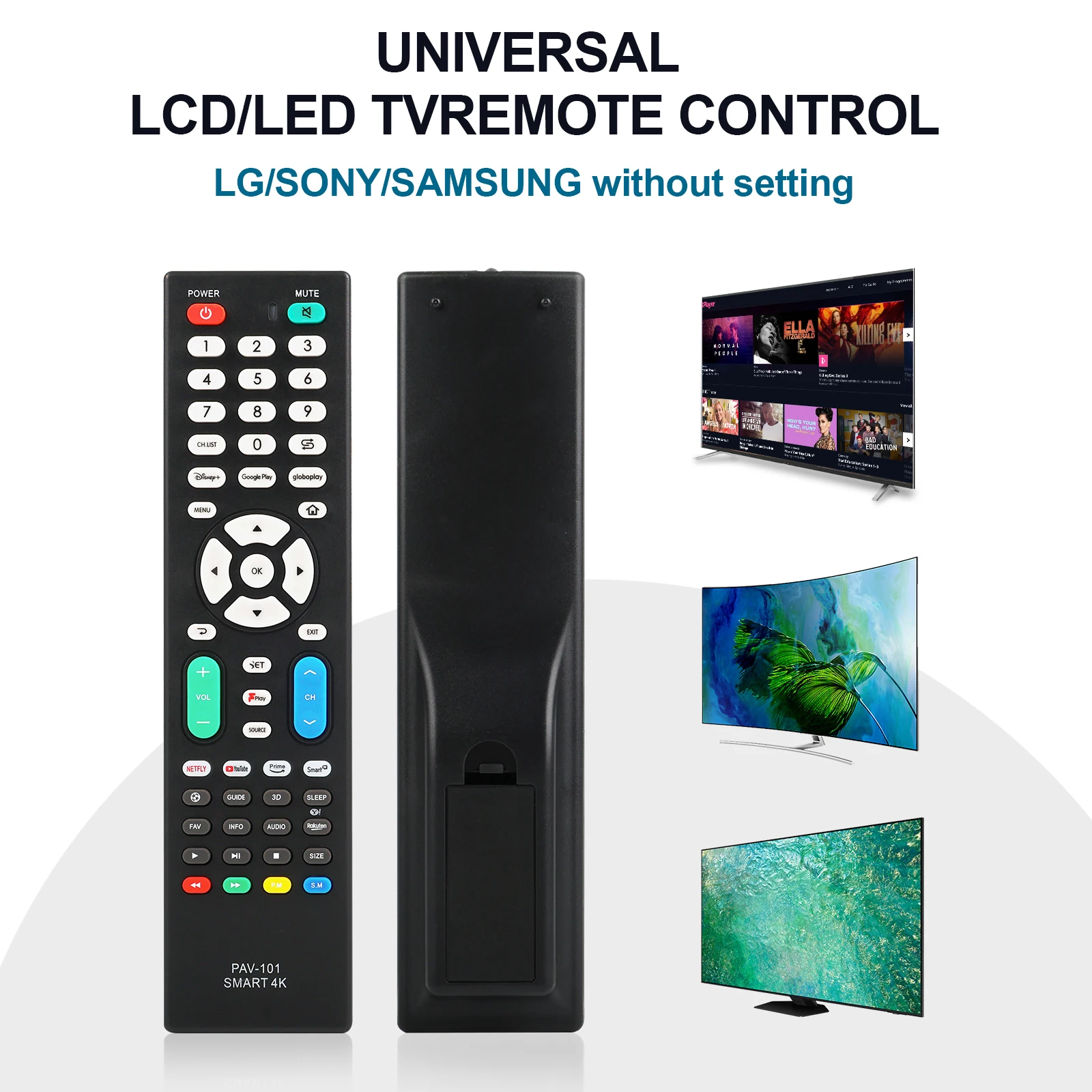 Universele tv-afstandsbediening compatibel met universele tv-afstandsbedieningen van elk merk. Moet volgens de handleiding worden ingesteld. Rm-014S+