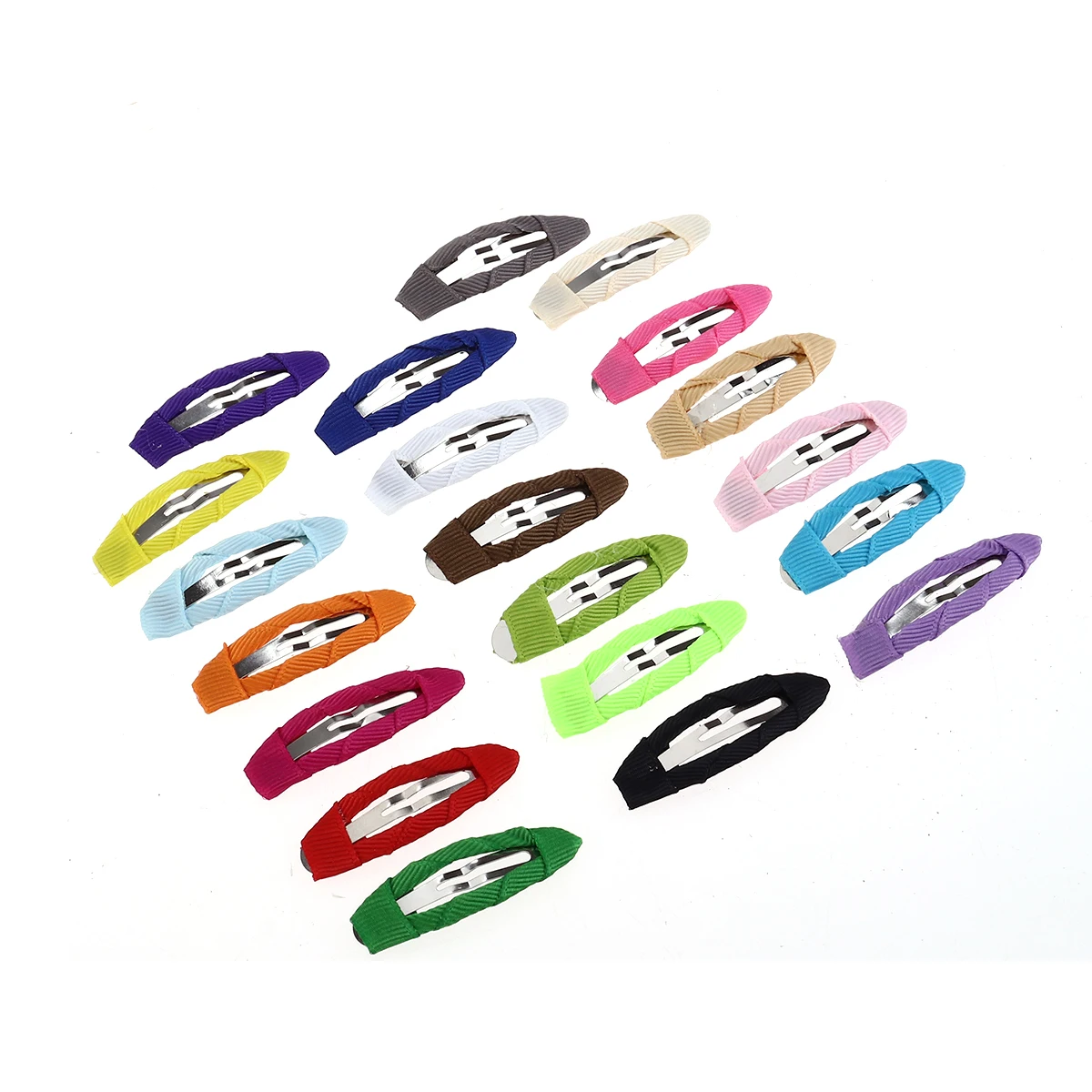 

20 Pcs Baby Clip Hair Clips Children Ribbon Covered No Slip Durable Lightweight Adorable Girl Hair Accessories