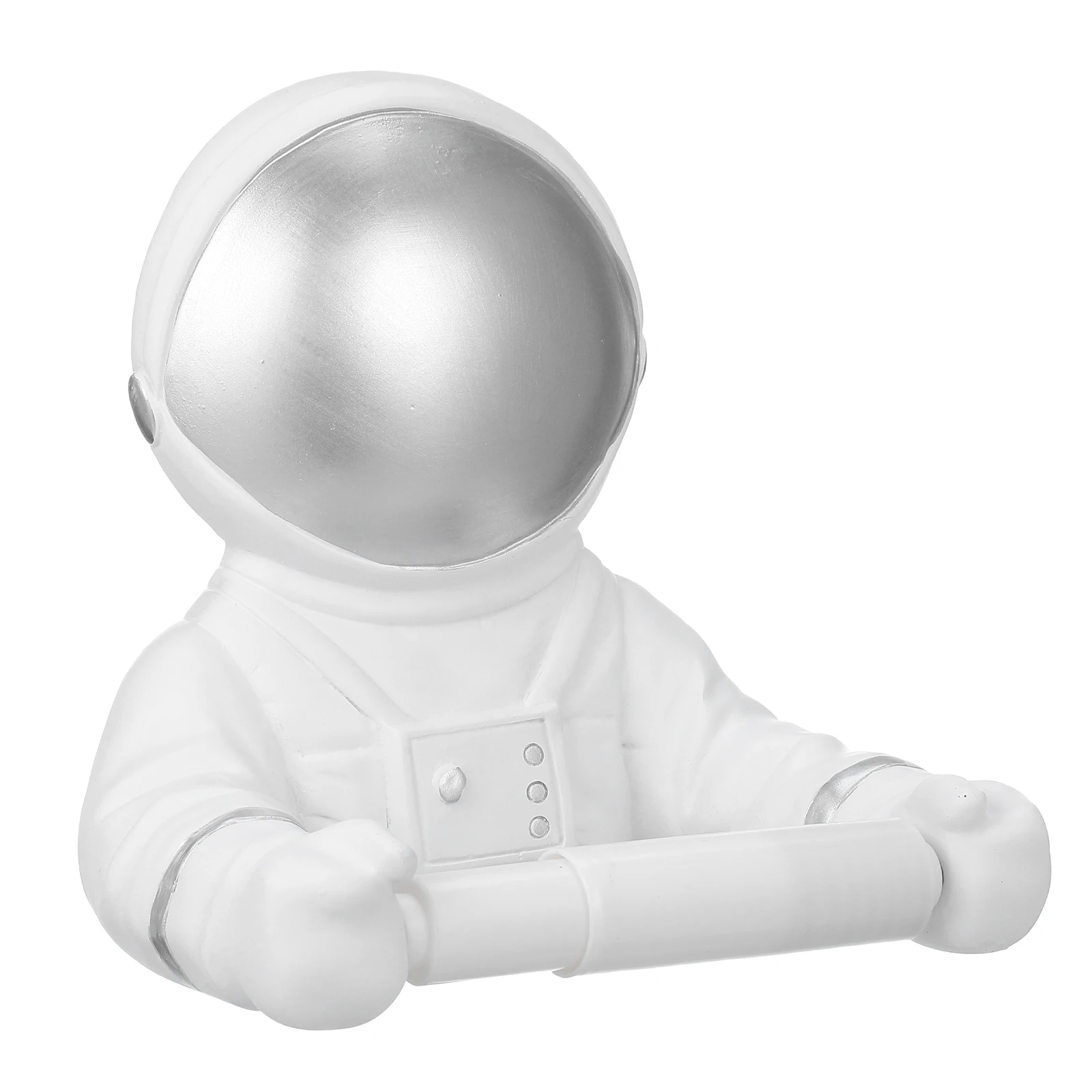 

Astronaut Tissue Holder Desk Paper Stand Toilet Storage Rack Stainless Steel Bathroom Decor Towel Resin Figurine