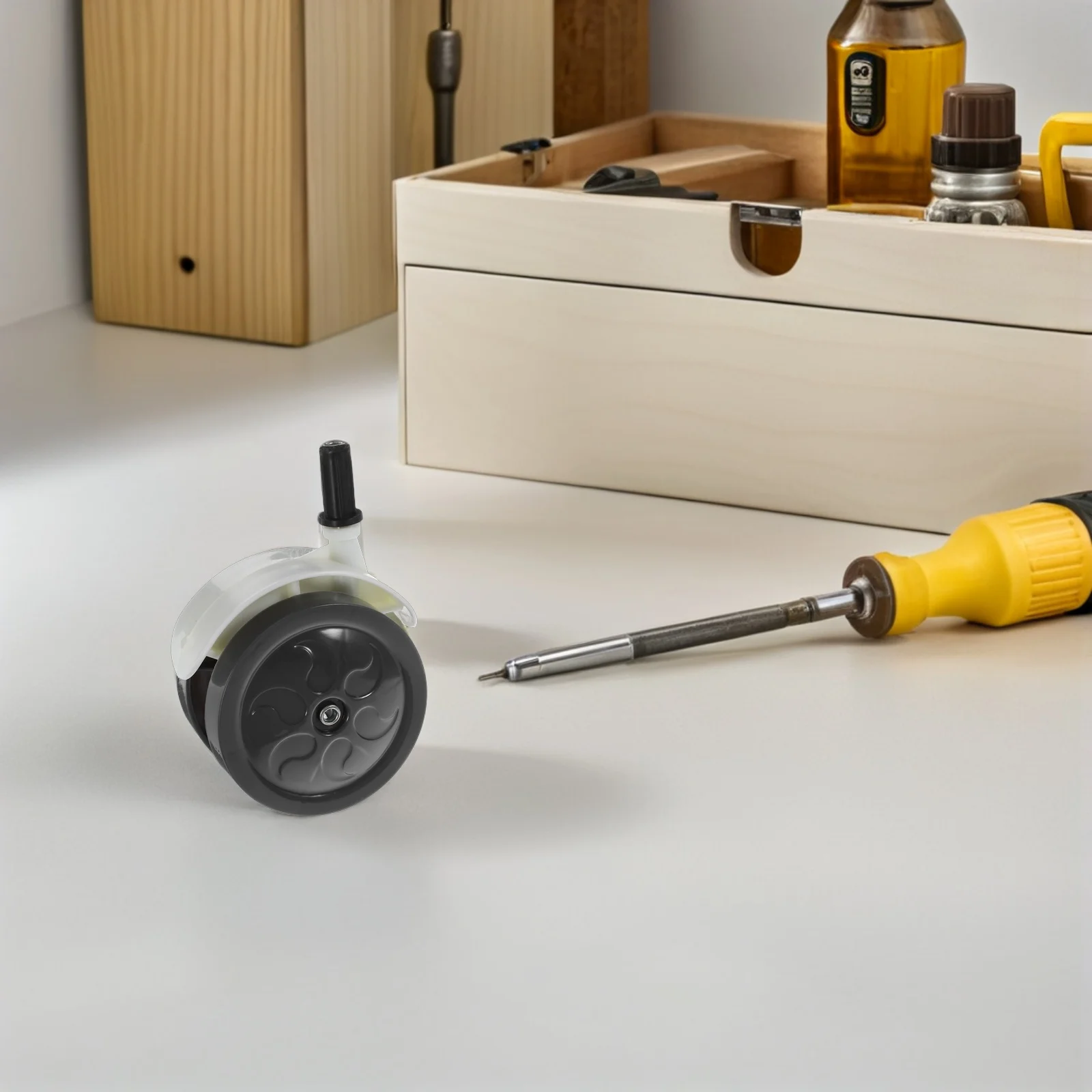 Roda de carrinho de bebê, 4 unidades, substituição, cinza escuro, rodízio de plástico, sem ruído, giratório, universal para móveis, carrinho, cama, rodízio