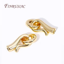 18K Gold Plated Connector Clasps For Pearl Bracelet Necklace Making,Beads End Caps Fastener Clasps DIY Handmade Jewelry Findings