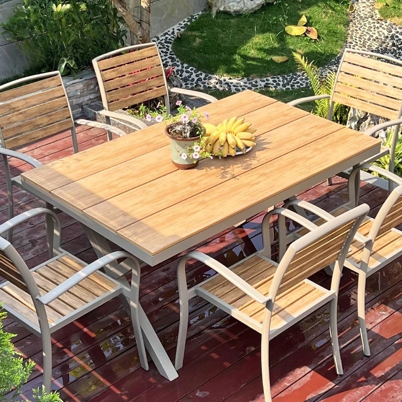 

Outdoor table and chair combination garden open-air cast aluminum chair table leisure balcony villa