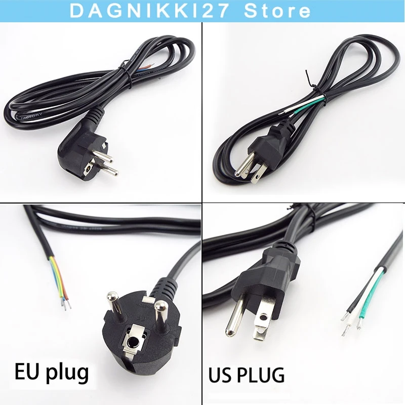 1.5m 2pin AC 110v 240v 3A Power supply adapter Cable Dishwashers wire Extension Cord For Electrical Fan Vacuum V27
