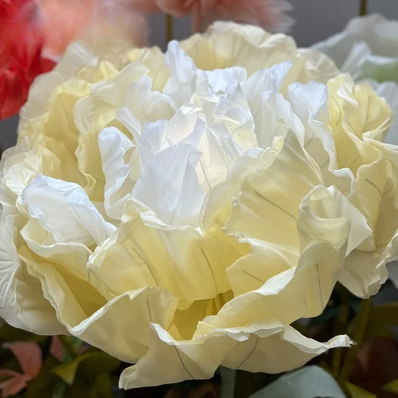 Flores simuladas de abrir y cerrar automáticamente, flores falsas, flores de papel, accesorios de arreglo de escena de boda, compras