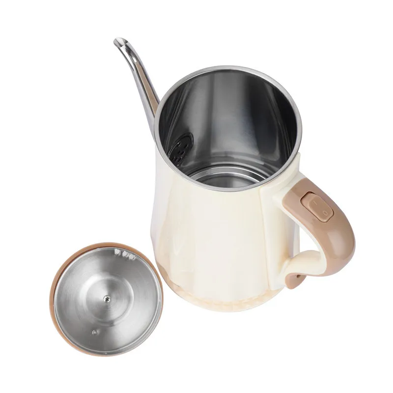 1.8L Large Capacity Electric Kettle Double-layer Anti-scalding Long Spout Kettle Stainless steel 1500W High Power Coffee Tea Pot