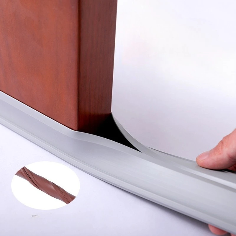 Flexible Door Bottom Sealing Strip Soundproof Weather Strip Wind Dust Proof under Draft Stopper Tape for Home Energy Efficiency