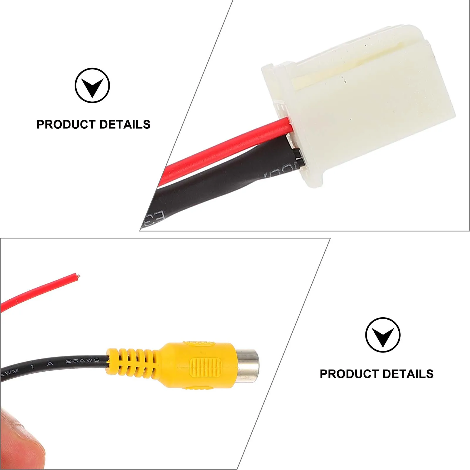 

Rear View Connection Cable Backup Reverse Video Input Wire for Car Parking Vehicle