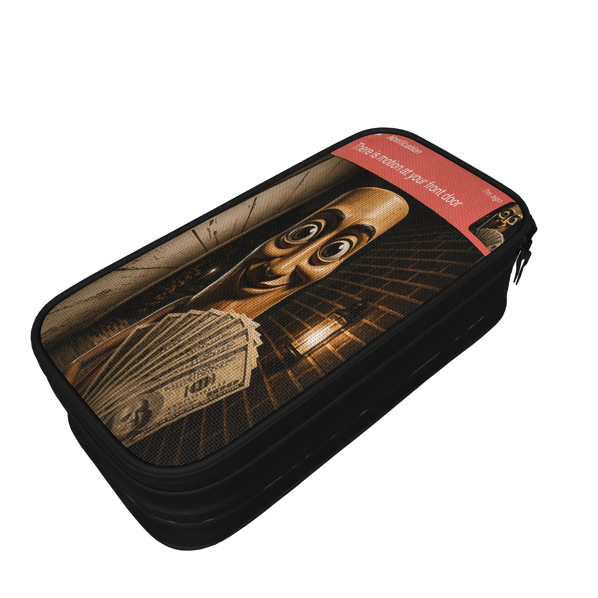 Pencil Case There is Motion at Your Front Door Tung Tung Tung sahur Meme Pencil Pouch School Pencil Cases Stationery Organizer