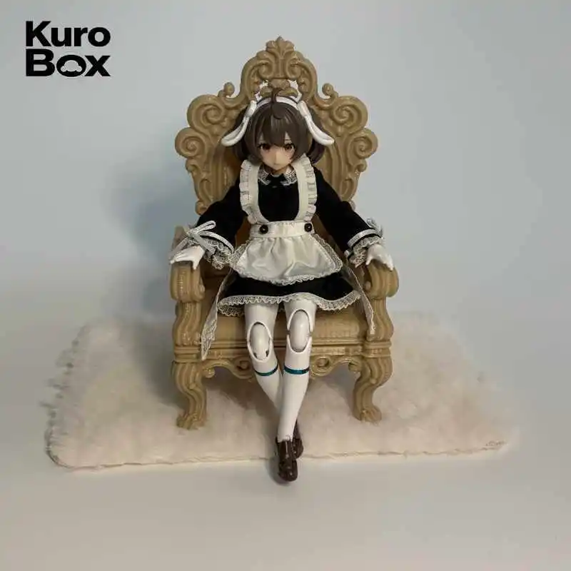 

1:12 Royal Throne Chair Figure Model Seat for Figma Mecha Girl European Style Mini Furniture Dollhouse Scene Display Accessory